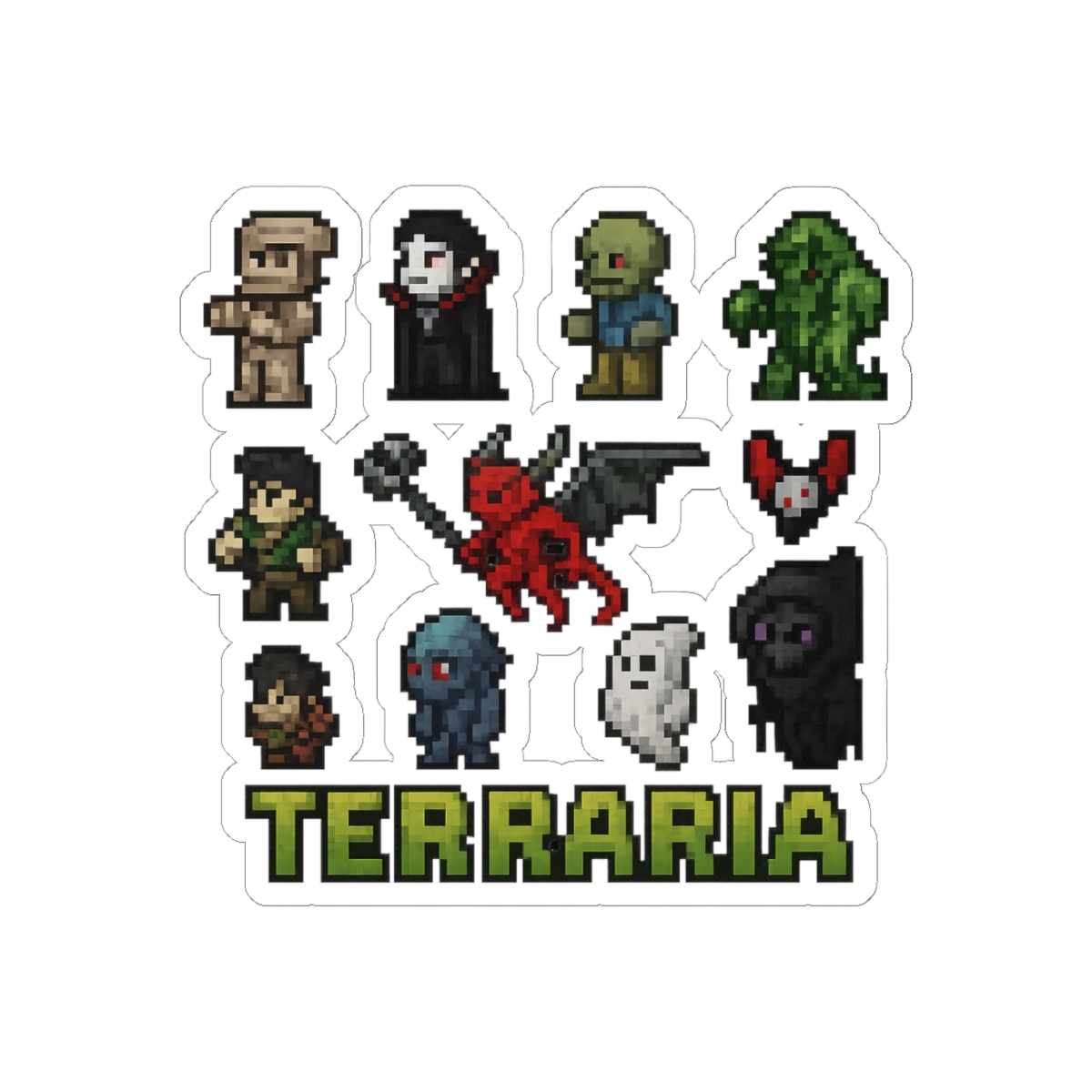 Terraria Horrors Stickers | Funny Gaming Vinyl Decals