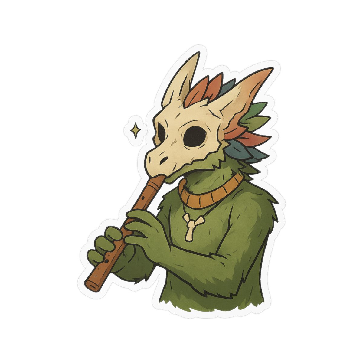 Musical Shaman Witch Doctor | Terraria Sticker, Gaming Decal, Fantasy Vinyl